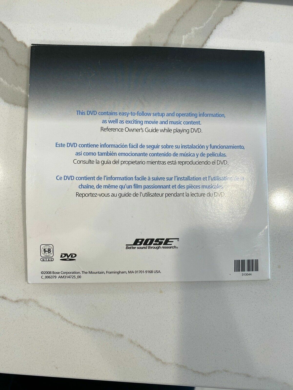 Bose 321 In-Home Setup & Demonstration Series III DVD Only