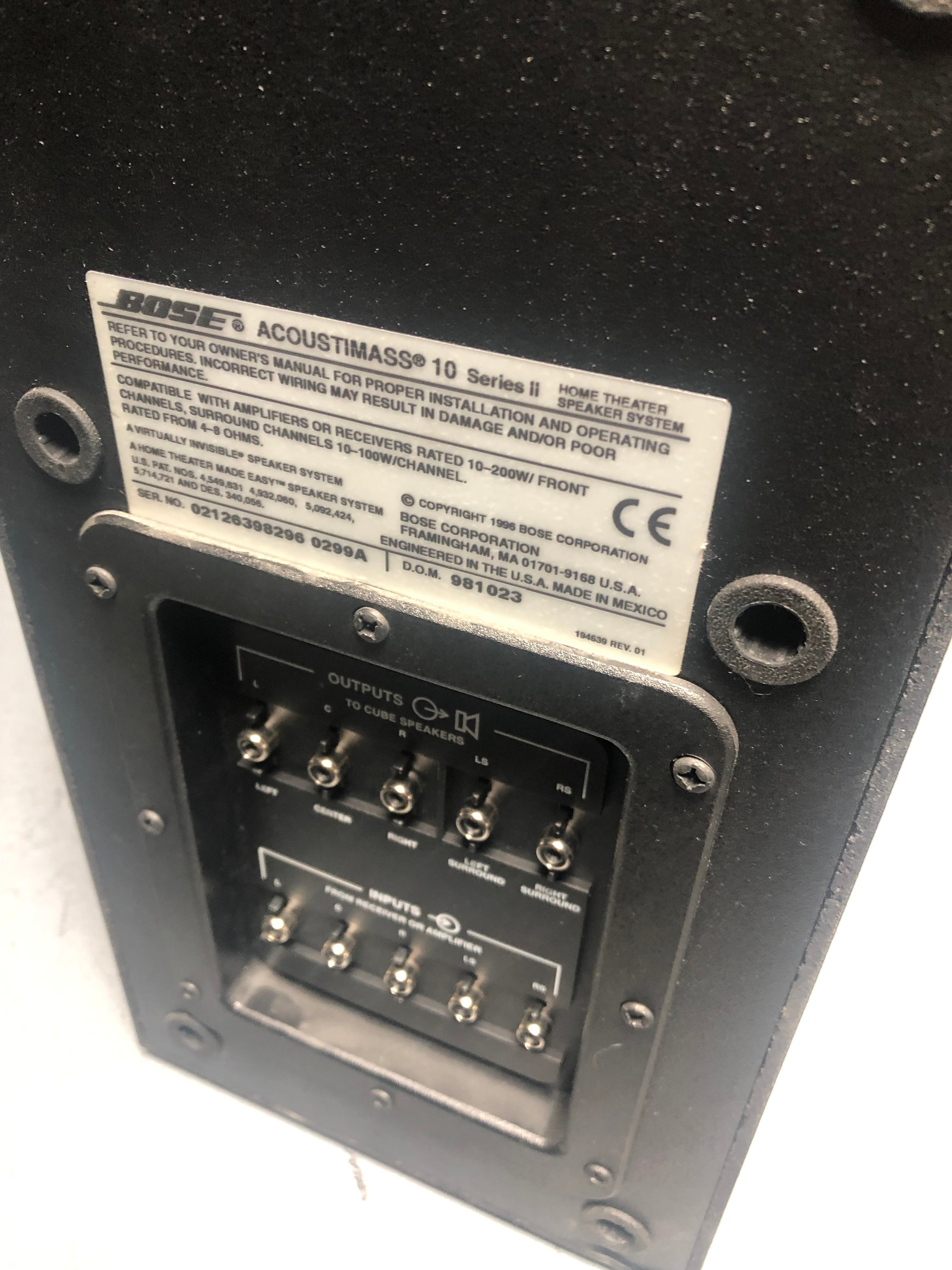 Bose Acoustimass 10 Series II Subwoofer   ONLY