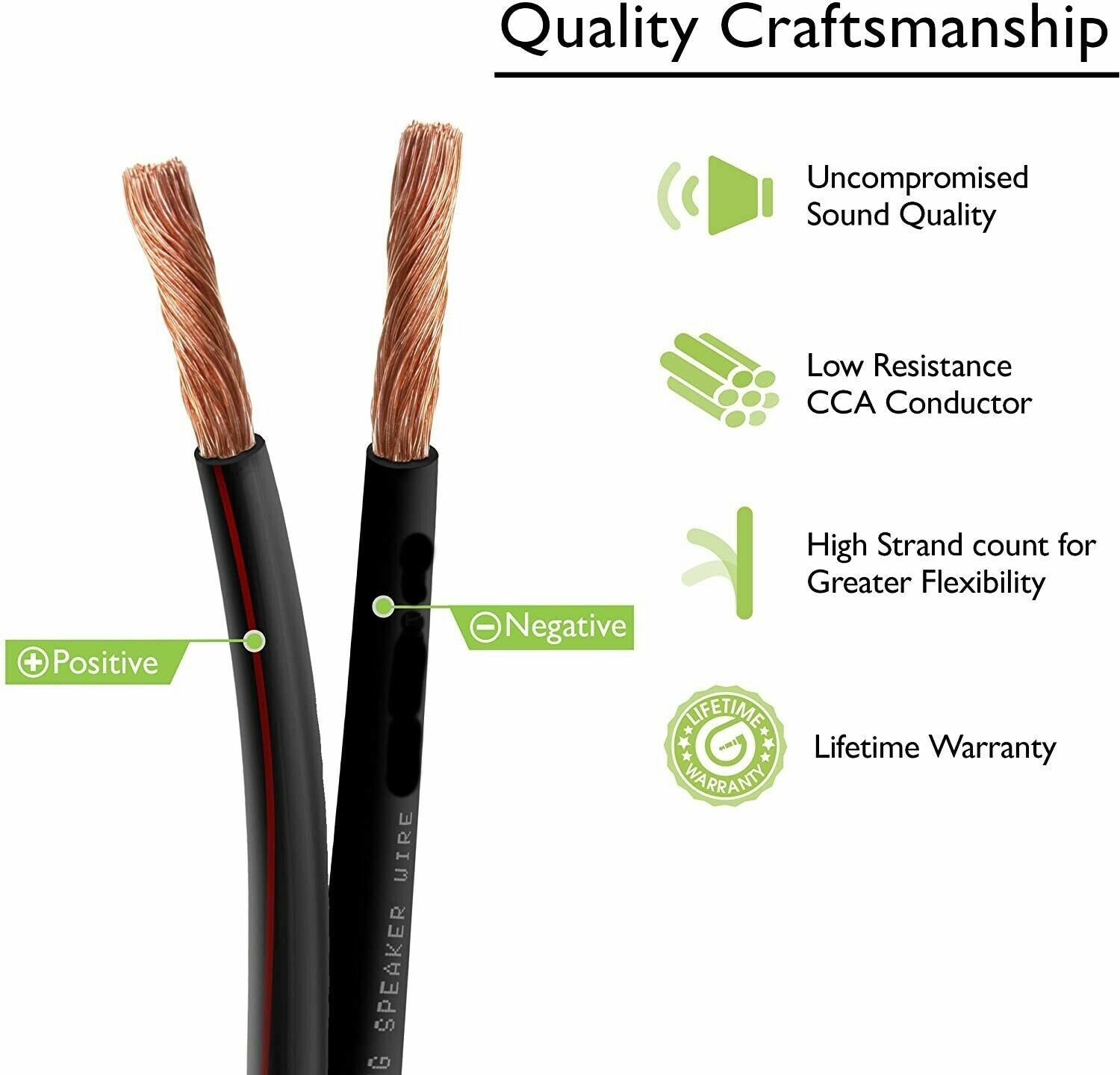 Set of 5 - 16 Gauge Speaker Wire for Bose Lifestyle System - RCA to Bare Wire