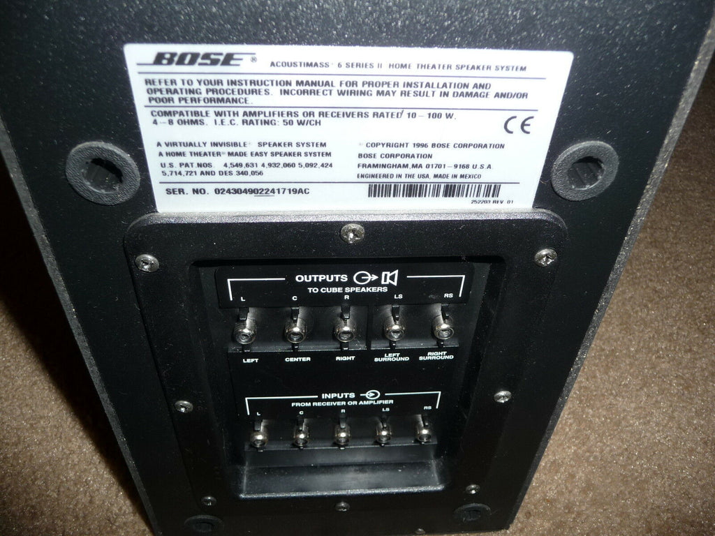 Replacement Subwoofer for Bose Acoustimass 6 Series II