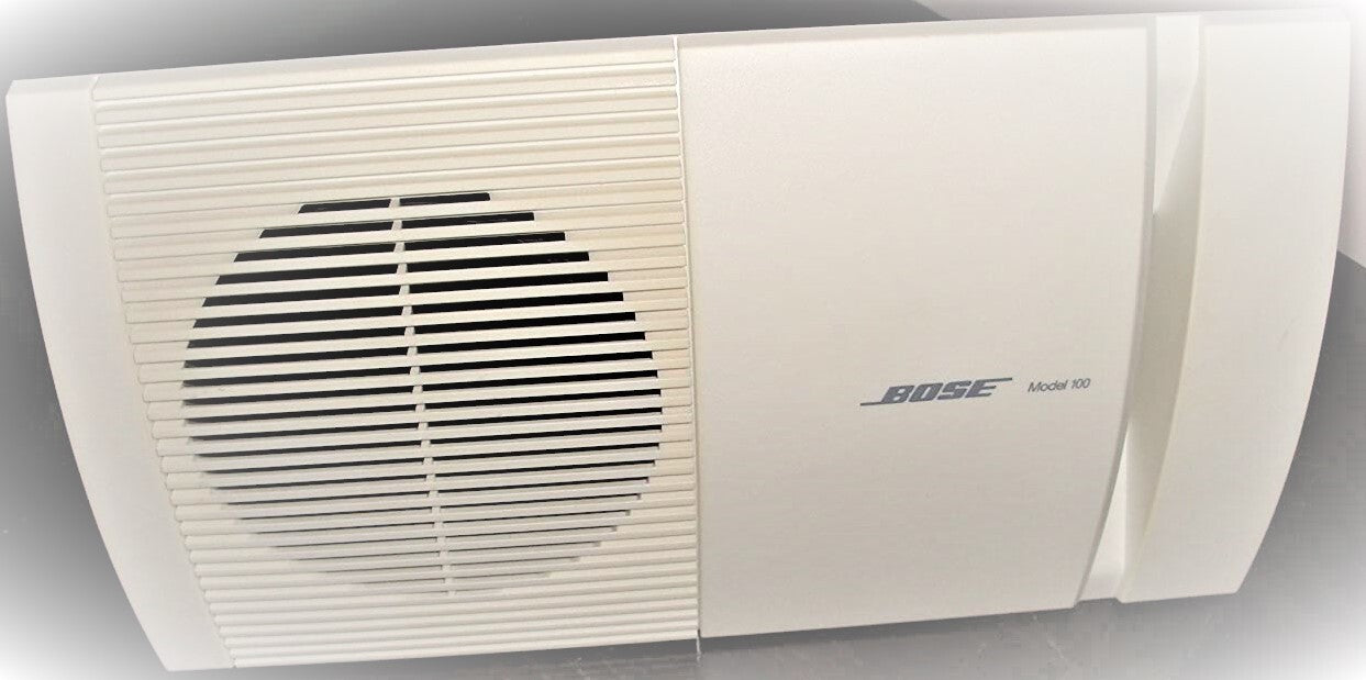 Bose Model 100 Bookshelf Surround Sound Speaker White Single (1)