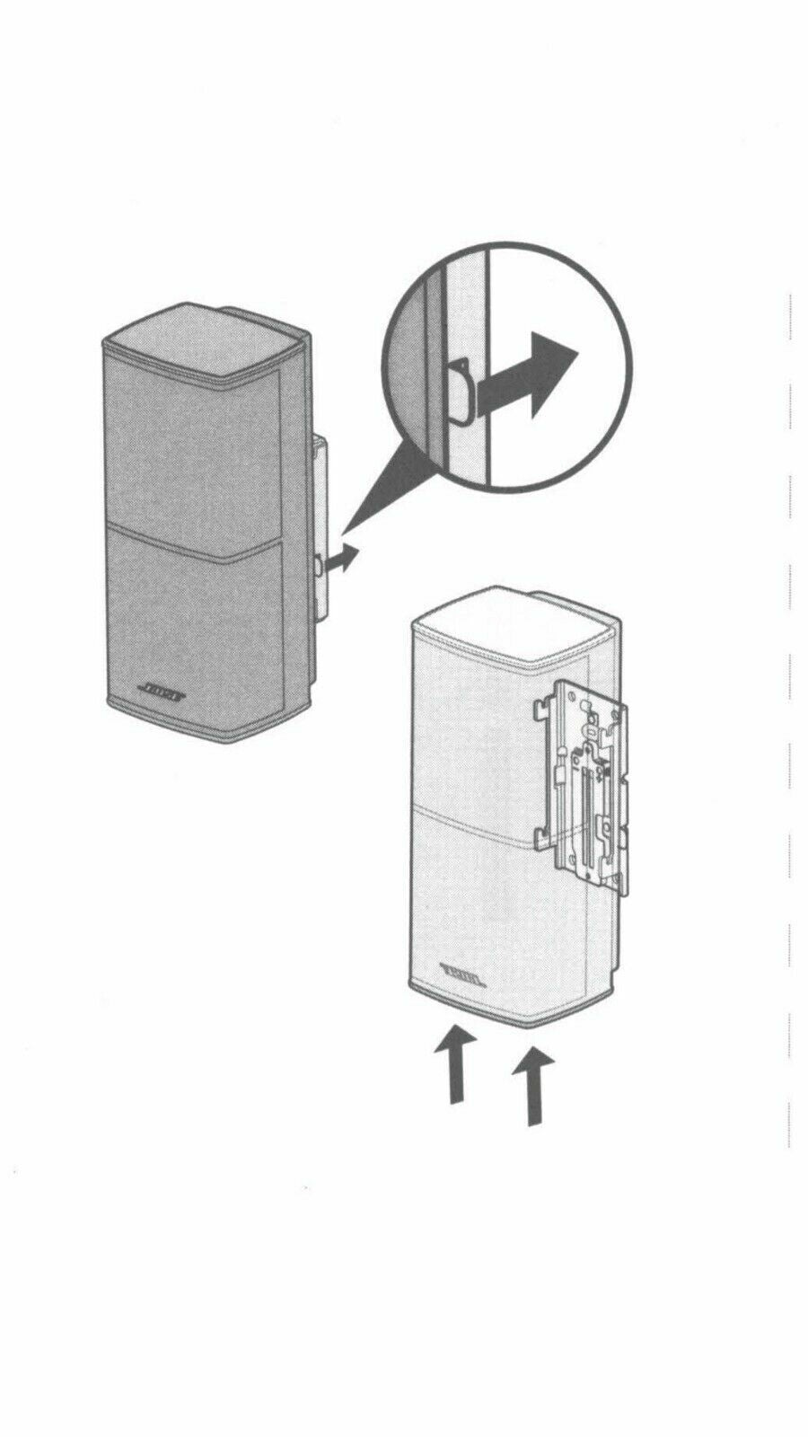 Bose UFS-20 Speaker Stand Parts - Mounting Bracket Adapter for Bose Cube Series II