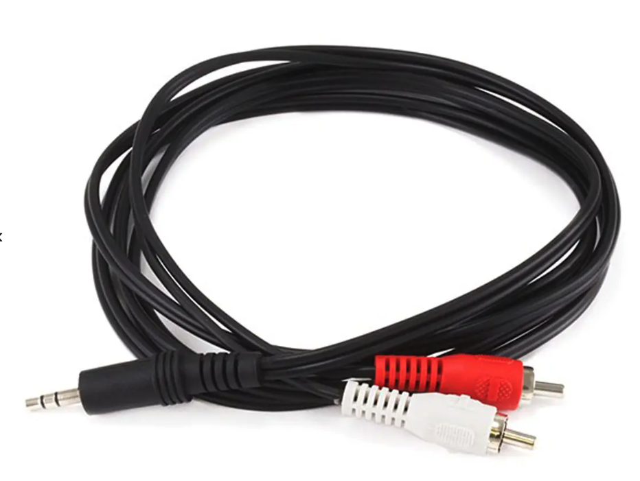 3.5mm Stereo Plug/2 RCA Plug Cable, 3ft Black for Bose Companion 2 Series I II