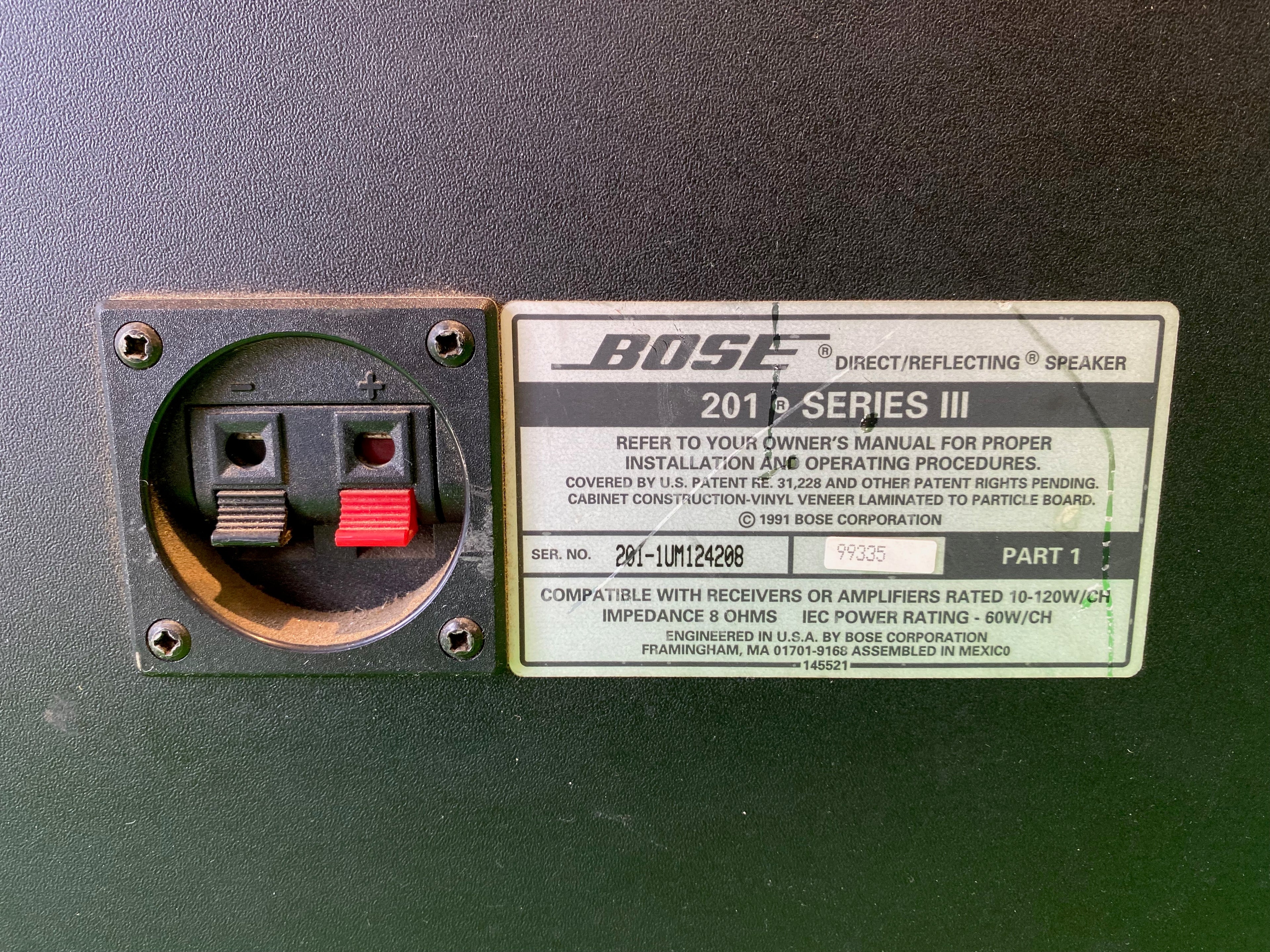 Bose 201 Series III speaker system