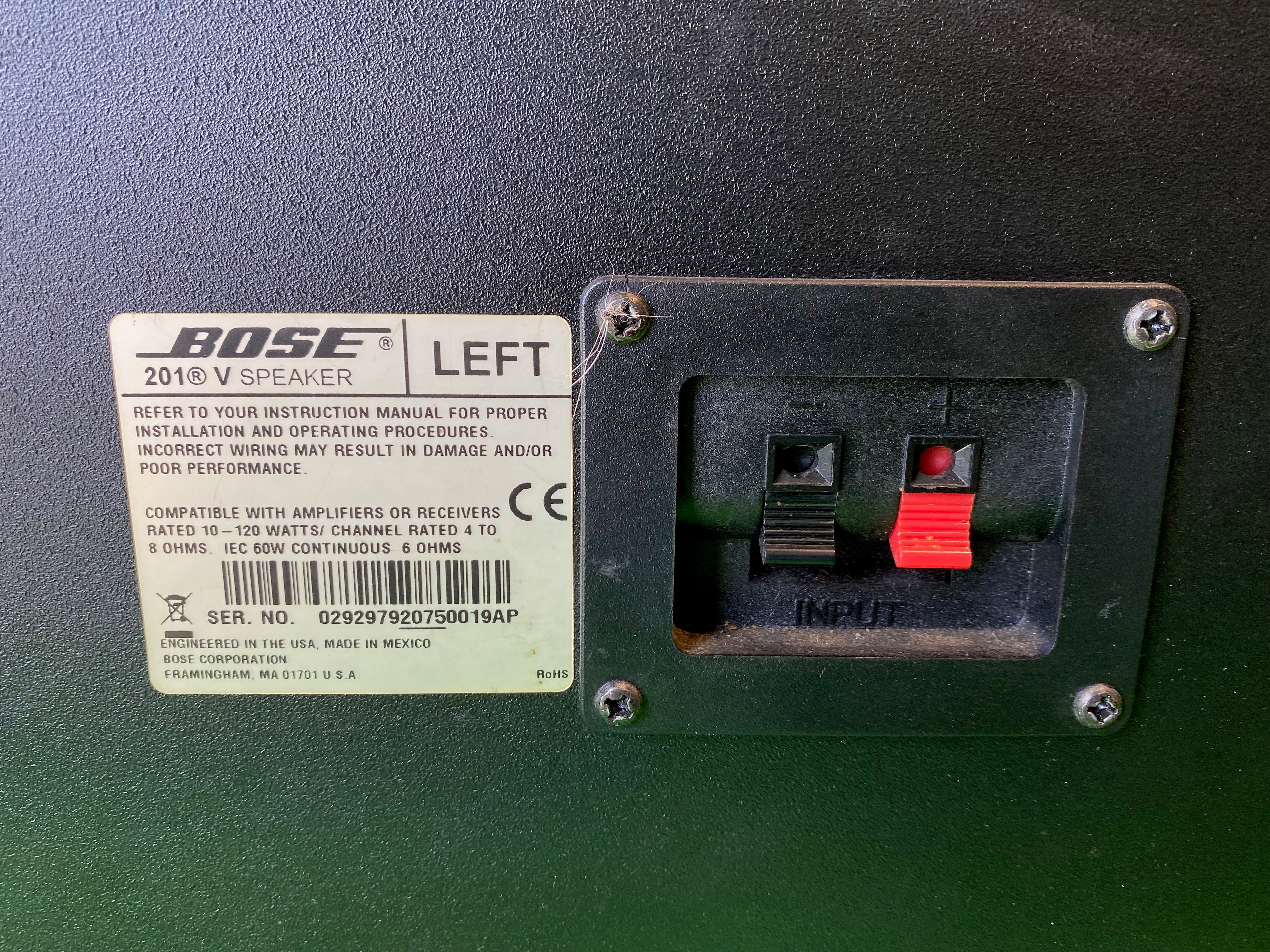 BOSE 201-V Stereo Loudspeakers (Pair)