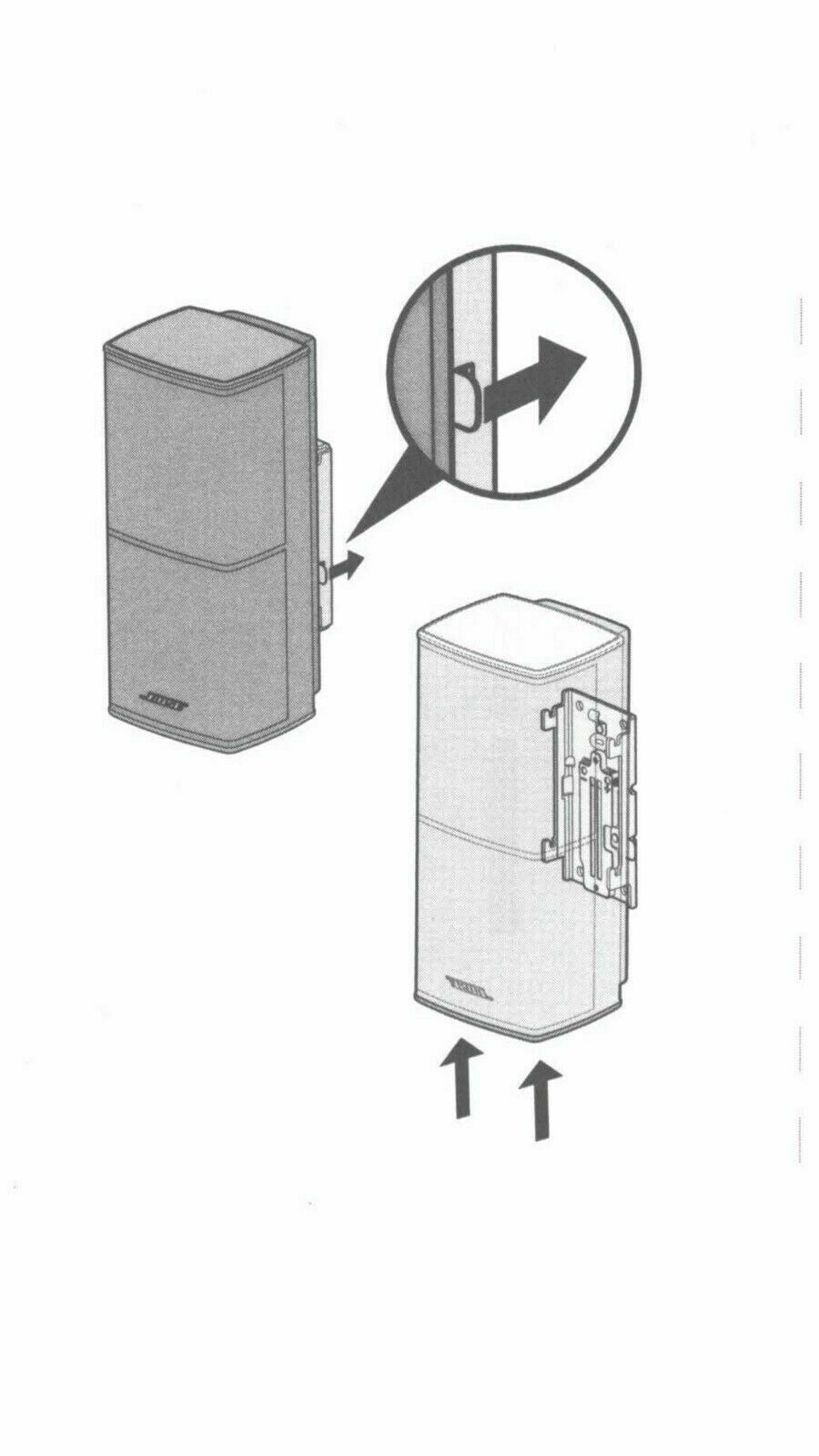 Metal SlideConnect For Bose Lifestyle Jewel Cube series II