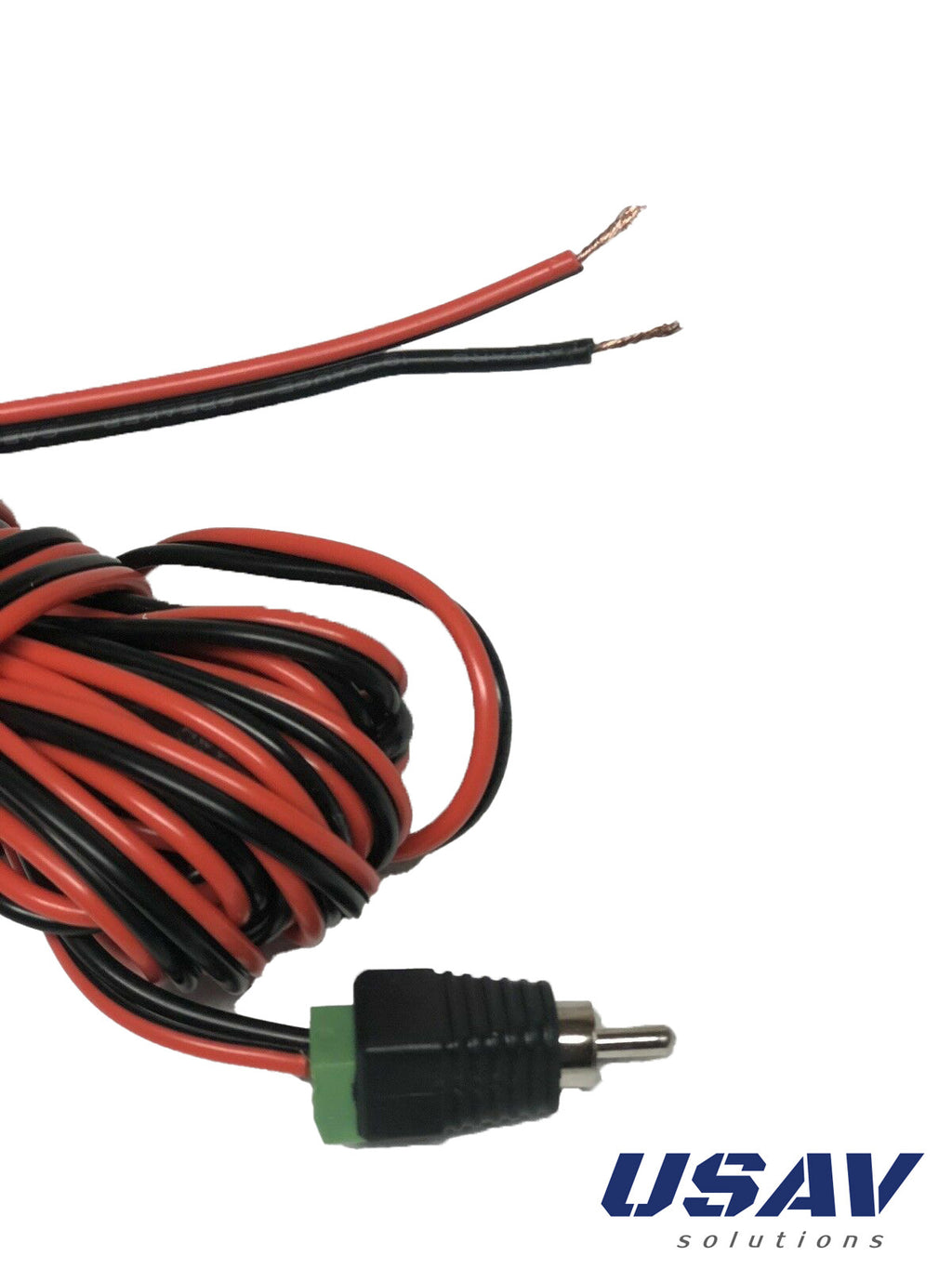 5 Speaker Cables for Bose Lifestyle V10 V20 V25 - RCA to Bare Wire Black/Red