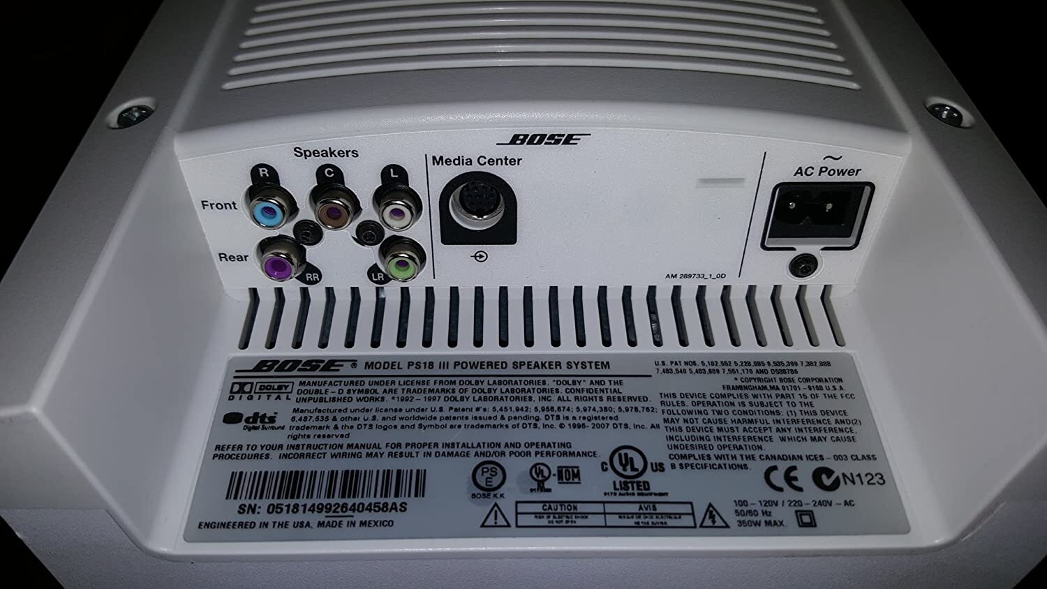 Bose Lifestyle Subwoofer for Bose Lifestyle 28 38 48 Series III   - White