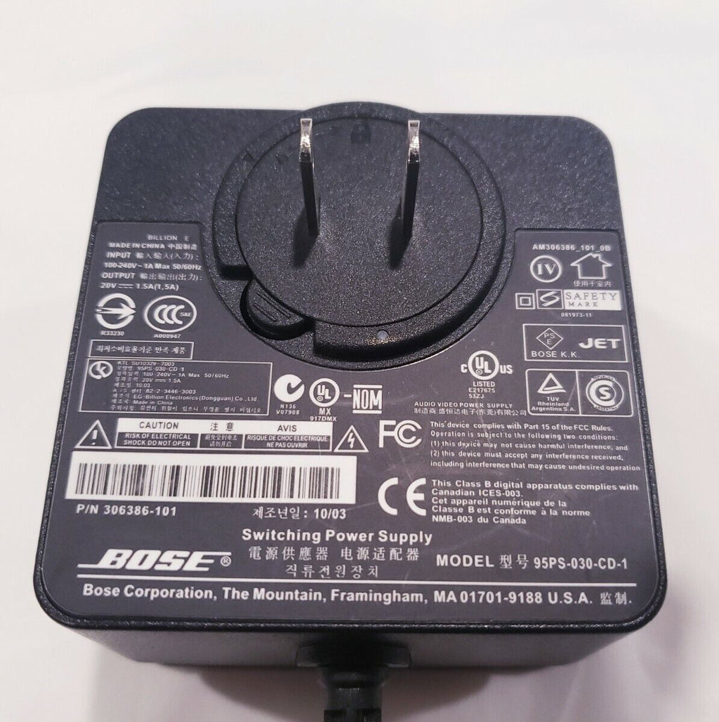 Genuine Bose SoundDock Portable Power Supply AC Adapter Charger 95PS-030-CD-1