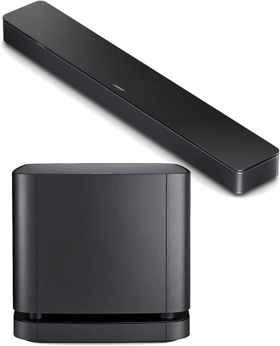 Bose Smart Soundbar 300 with Bass Module 500 for Soundbar, Black