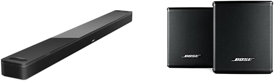 Bose Smart Soundbar 900 Dolby Atmos with Alexa Built-in, Bluetooth connectivity - Black & Surround Speakers, Black