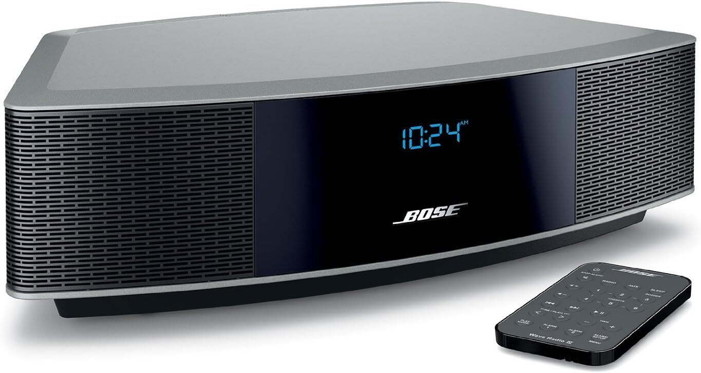 Bose Wave Radio IV Silver with Bose Bluetooth Soundtouch Adapter