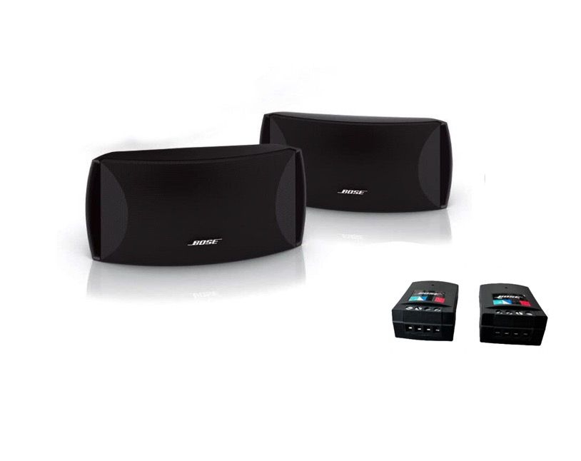 Bose Speaker Satellite w Bare Speaker Wire Cable Adapter - Pair - Black