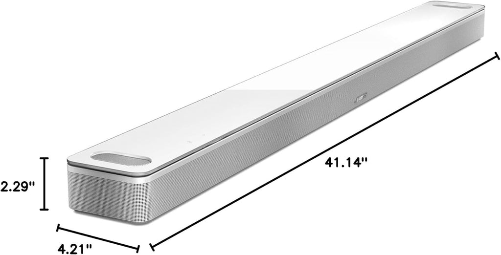 Bose Smart Ultra Soundbar, Surround Sound System for TV, Dolby Atmos Soundbar for TV Plus Alexa and Google Voice Control, White