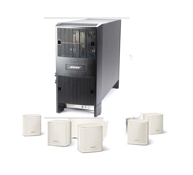 Bose Acoustimass 6 Series V Home Theater Speaker System (White Satellite Speakers)