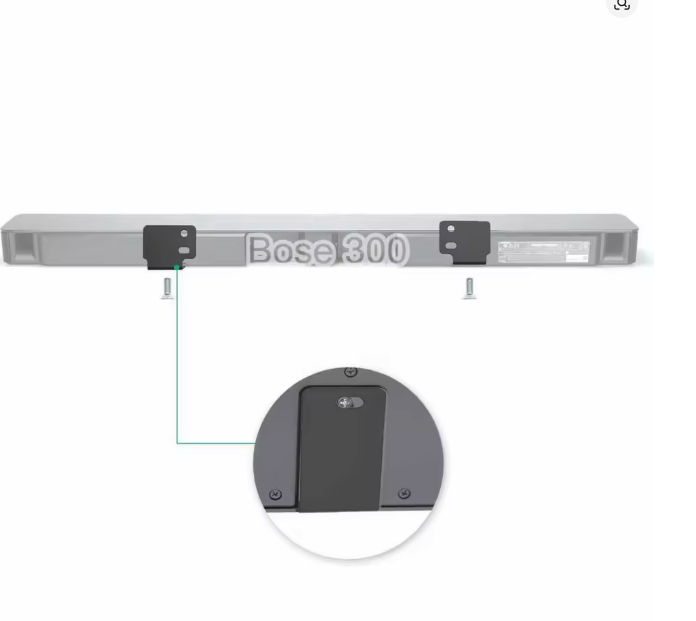 Metal  Wall Mount Kit for  Bose Bose Smart Soundbar  300 600 700 900