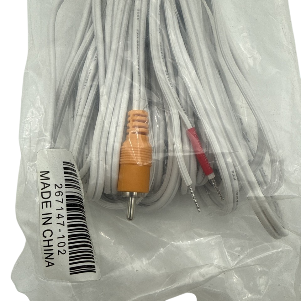 50 ft RCA to Bare Wire Speaker Cable for Rear Bose Cube Speakers / Acoustimass Lifestyle Systems – Single – White