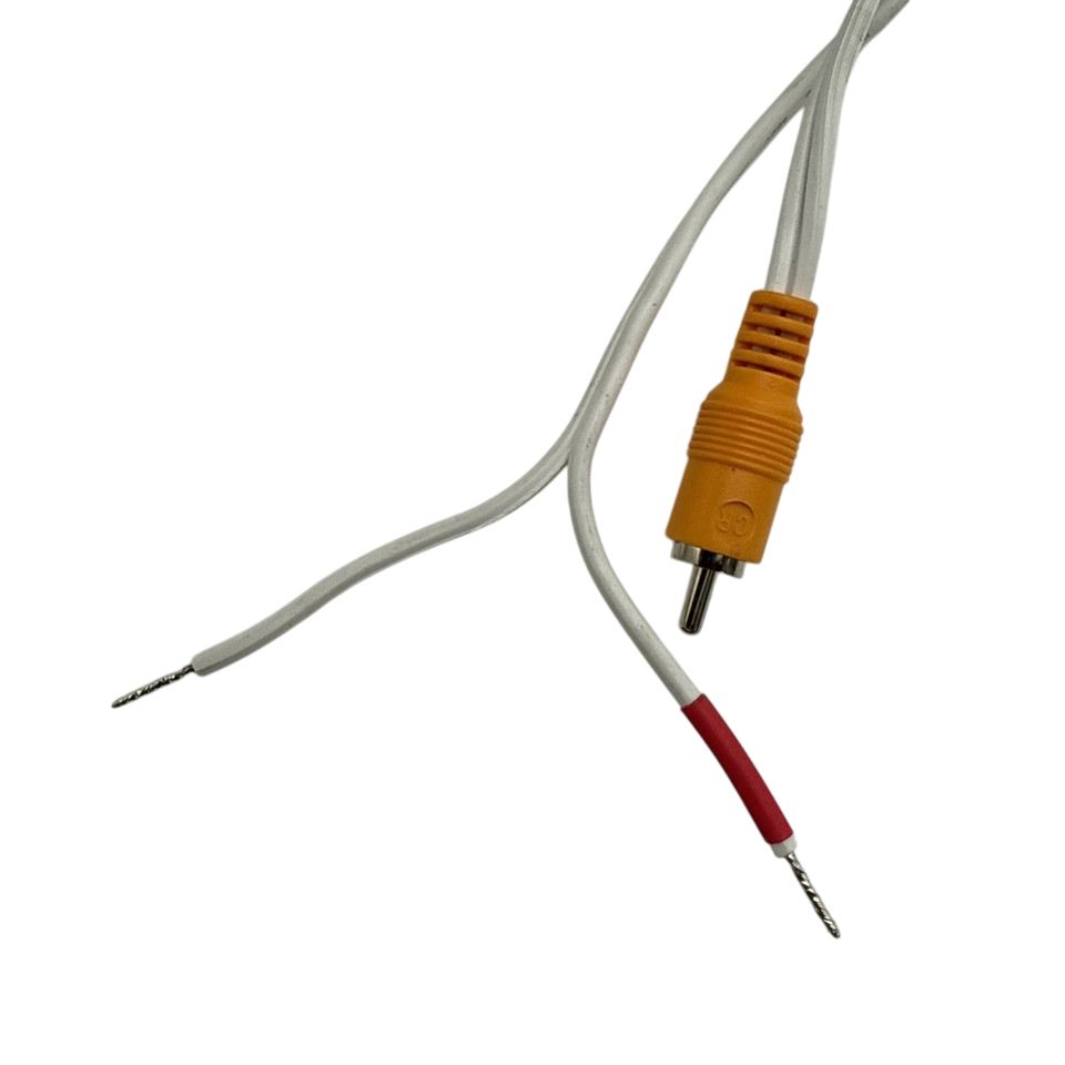50 ft RCA to Bare Wire Speaker Cable for Rear Bose Cube Speakers / Acoustimass Lifestyle Systems – Single – White