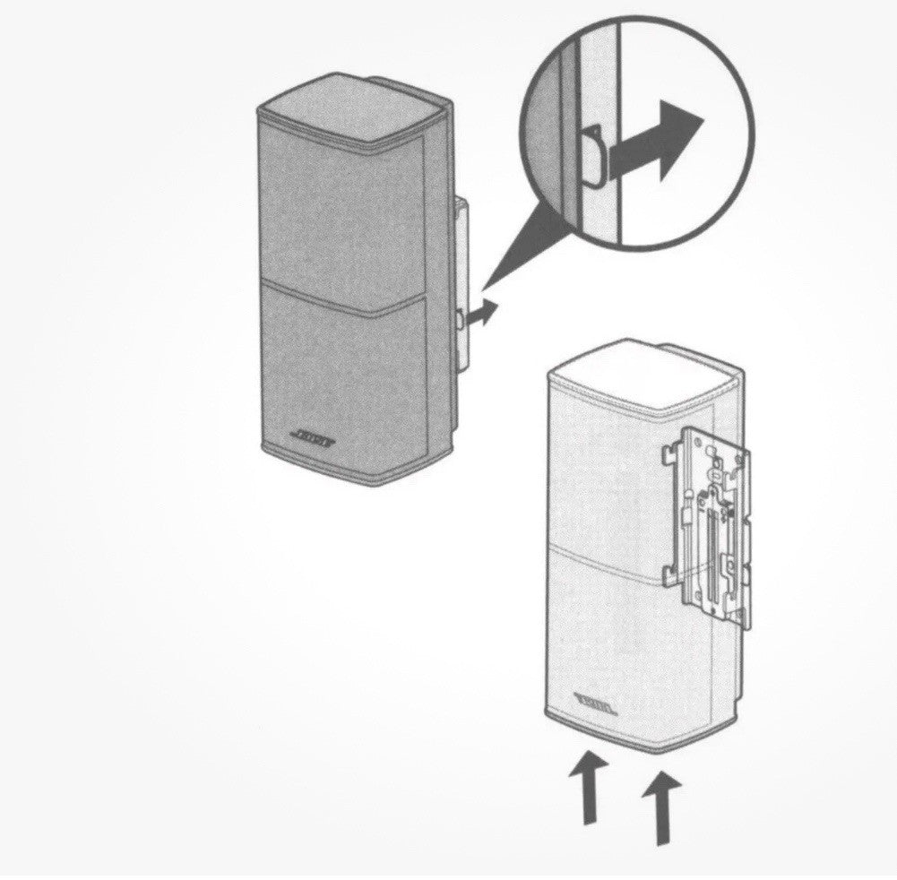 Bose WB-50 Series II Slideconnect Bracket - Black