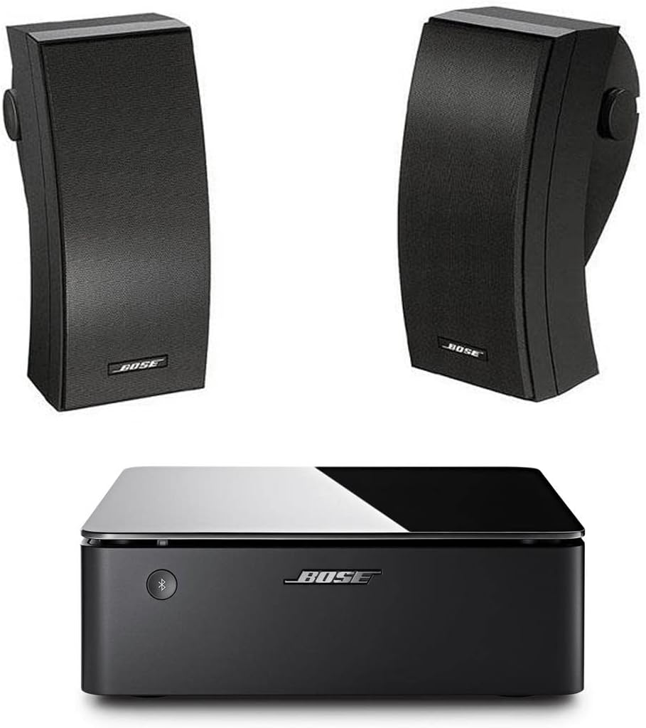 Bose 251 Outdoor Environmental Speakers (Pair), Black with Music Amplifier