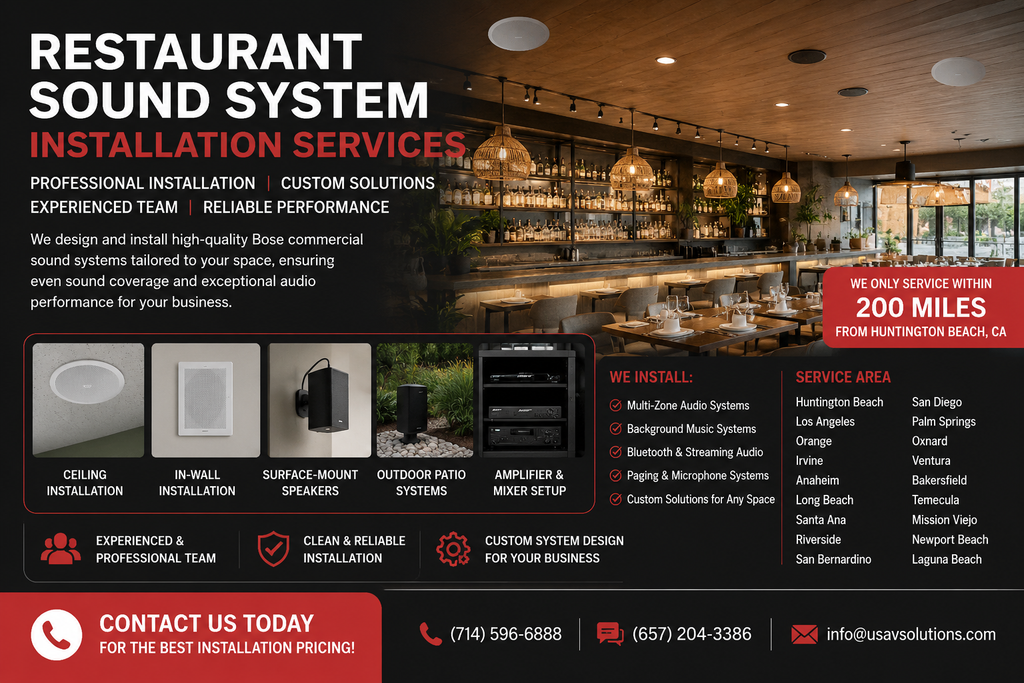 Restaurant Sound System Installation Services