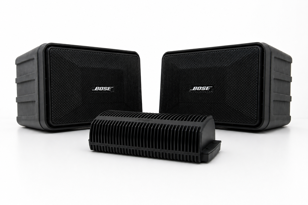 Bose Model 101 (Pair), Black with SA-3 Amplifier + USAV Bluetooth Adapter