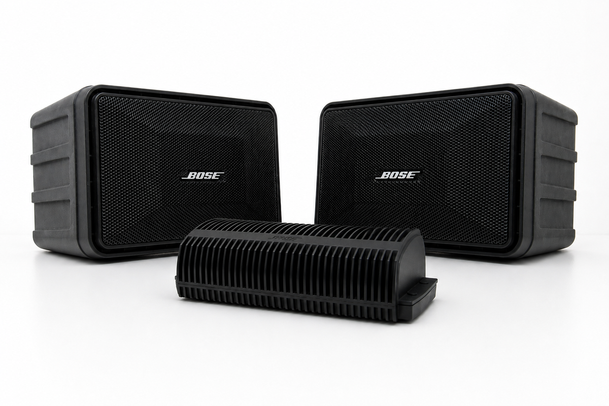 Bose Model 101 (Pair), Black with SA-3 Amplifier + USAV Bluetooth Adapter
