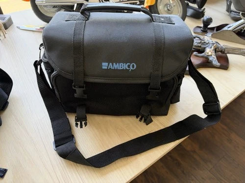 AMBICO black padded camera bag with shoulder strap